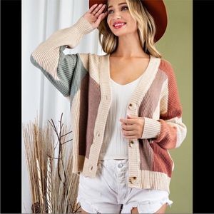 ee:some Color Block Cardigan | Size M/L